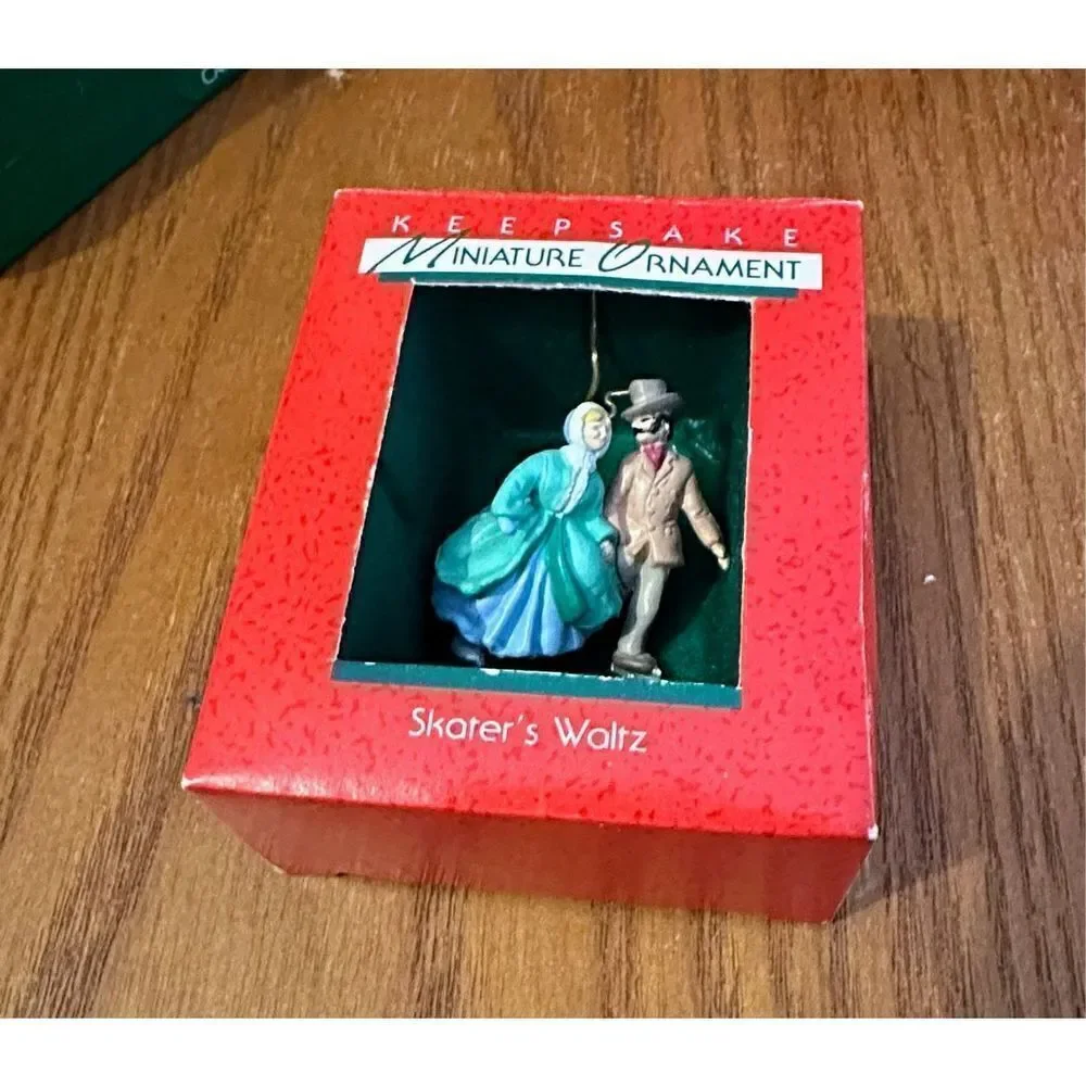 Vintage Hallmark 1988 Keepsake Miniature Christmas Ornament Skater's Waltz